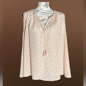 Madewell Silk Sleeveless Peach Top